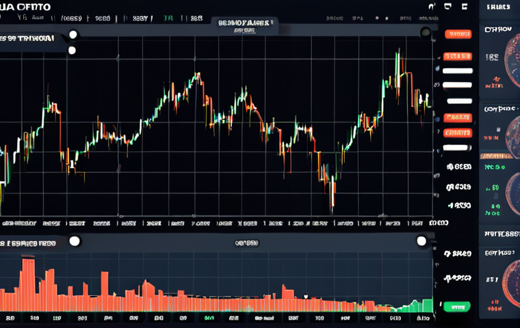 **
"Historical crypto data analysis, charts showing price patterns and trading volume, technical indicators like RSI and MACD overlaid, demonstrating market trend prediction."
**